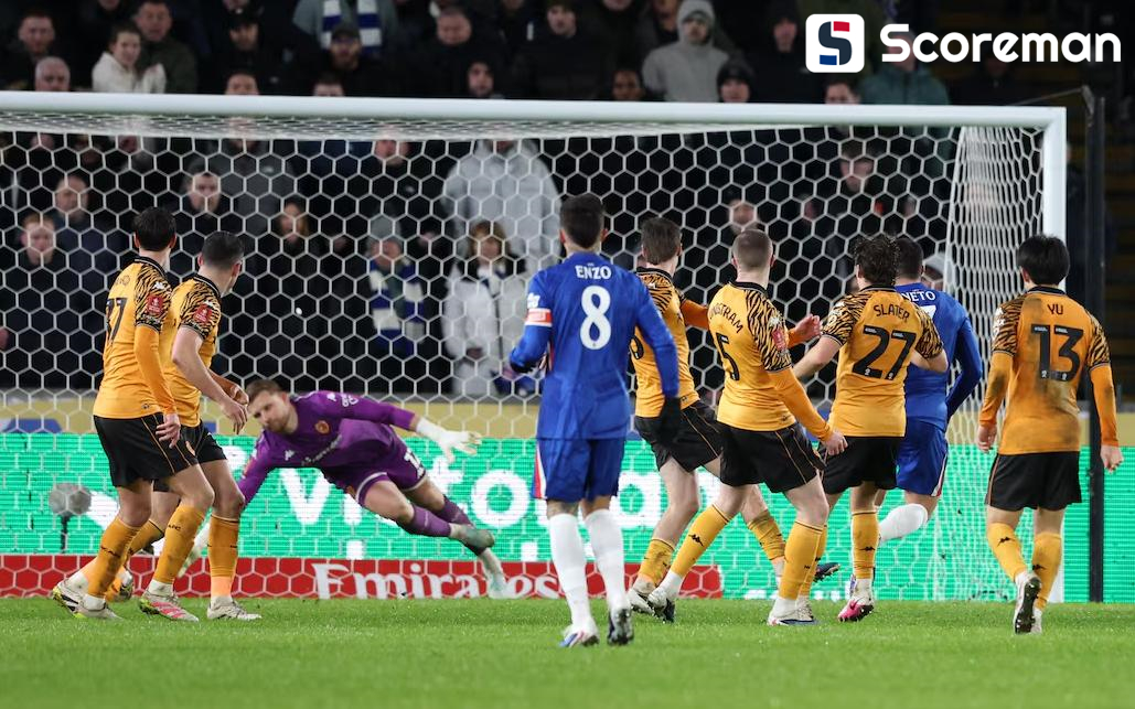 '네투 해트트릭' 첼시, 헐 시티 4-0 완파...FA컵 16강 진출